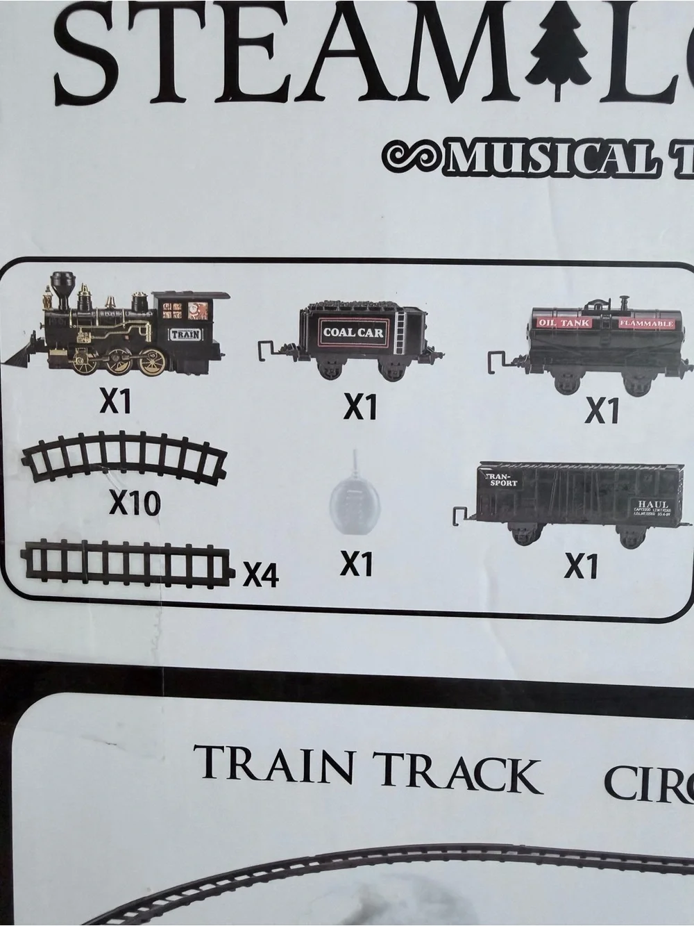 Gloween Steam Locomotive Musical Train Track Set